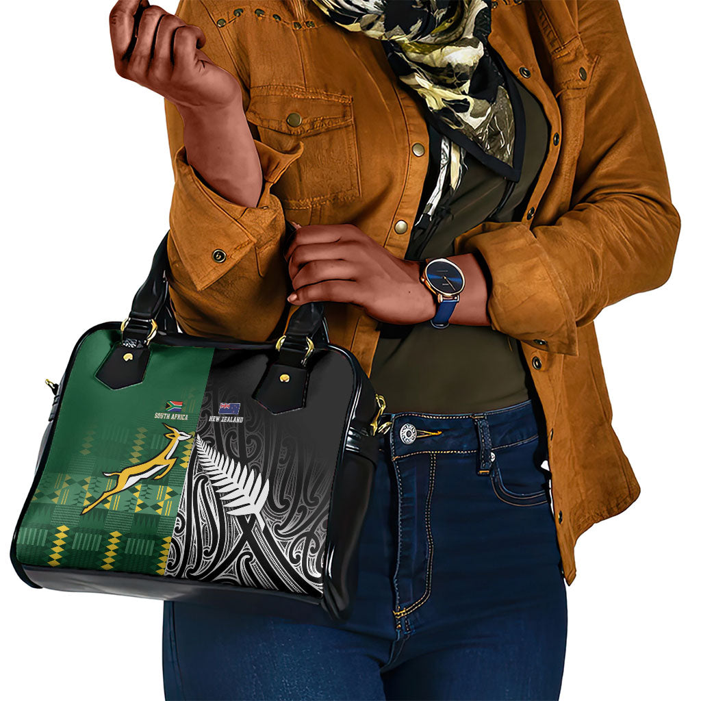 Rugby South Africa New Zealand Greatest Rivals Shoulder Handbag Tribal Motifs