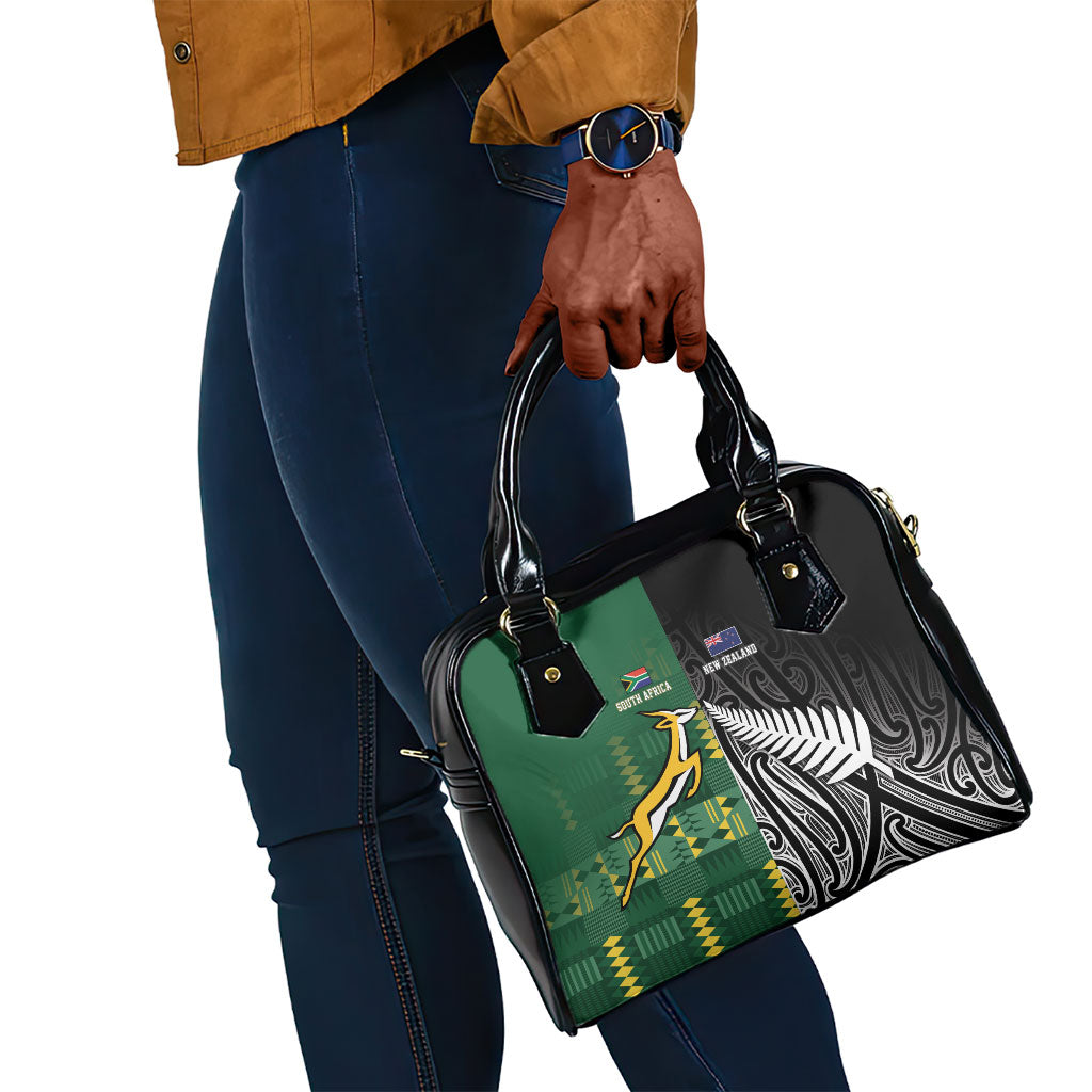Rugby South Africa New Zealand Greatest Rivals Shoulder Handbag Tribal Motifs