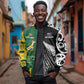 Custom Rugby South Africa New Zealand Greatest Rivals Sleeve Zip Bomber Jacket Tribal Motifs