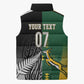 Custom Rugby South Africa New Zealand Greatest Rivals Sleeveless Puffer Jacket Tribal Motifs