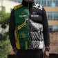 Custom Rugby South Africa New Zealand Greatest Rivals Sleeveless Puffer Jacket Tribal Motifs