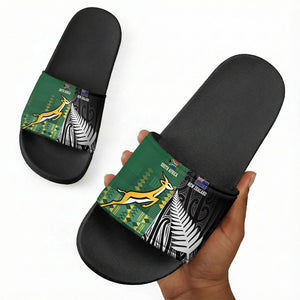 Rugby South Africa New Zealand Greatest Rivals Slide Sandals Tribal Motifs
