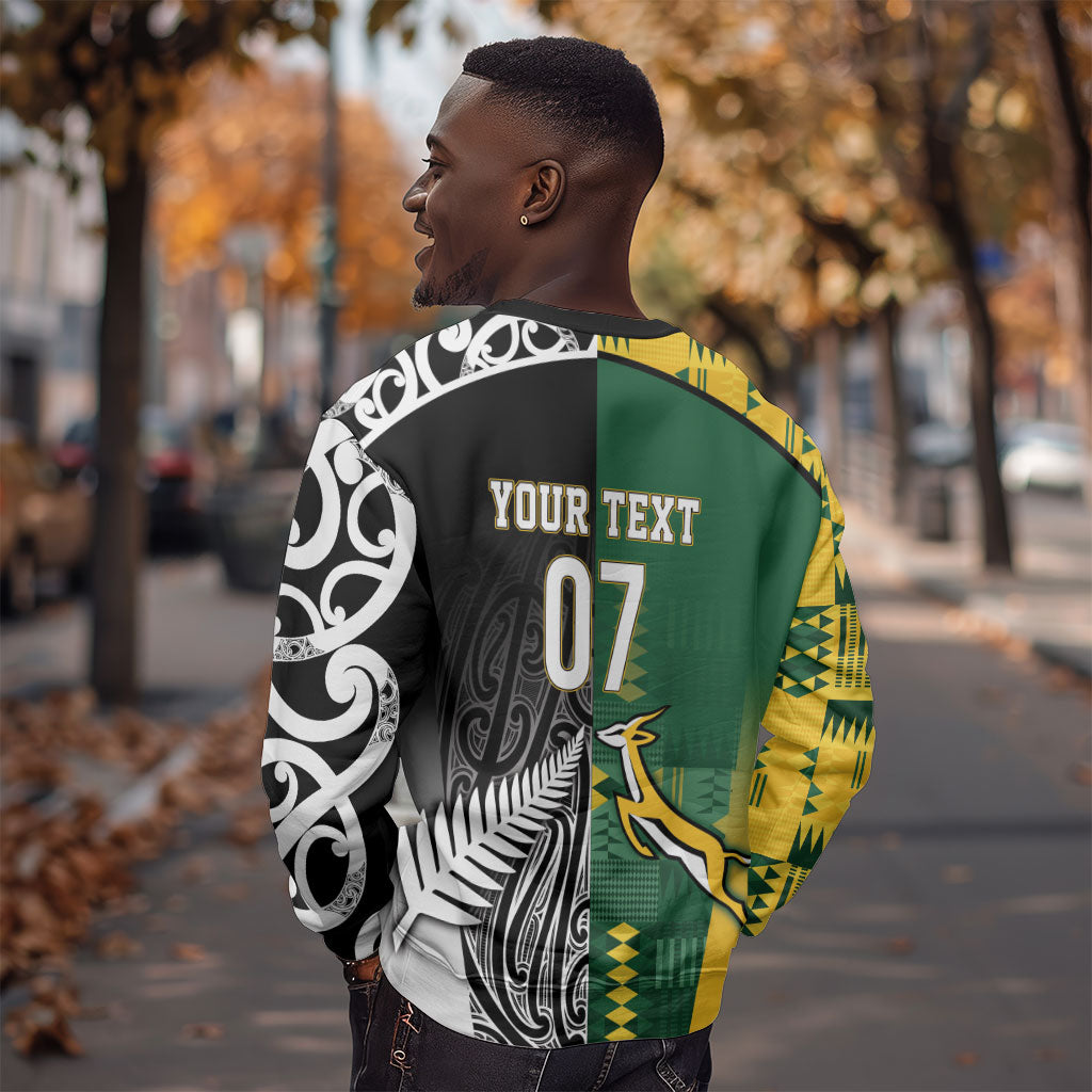 Custom Rugby South Africa New Zealand Greatest Rivals Sweatshirt Tribal Motifs