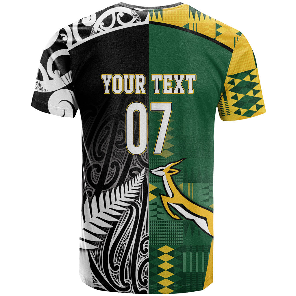 Custom Rugby South Africa New Zealand Greatest Rivals T shirt Tribal Motifs