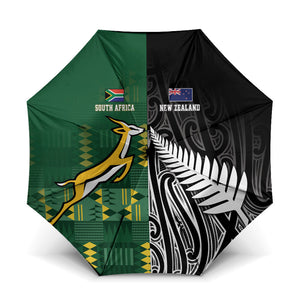 Rugby South Africa New Zealand Greatest Rivals Umbrella Tribal Motifs