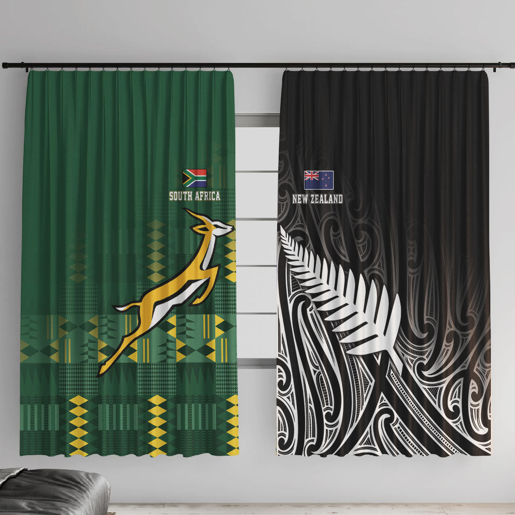 Rugby South Africa New Zealand Greatest Rivals Window Curtain Tribal Motifs