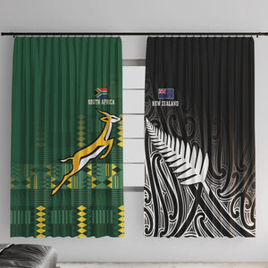 Rugby South Africa New Zealand Greatest Rivals Window Curtain Tribal Motifs