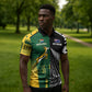 Custom Rugby South Africa New Zealand Greatest Rivals Zipper Polo Shirt Tribal Motifs
