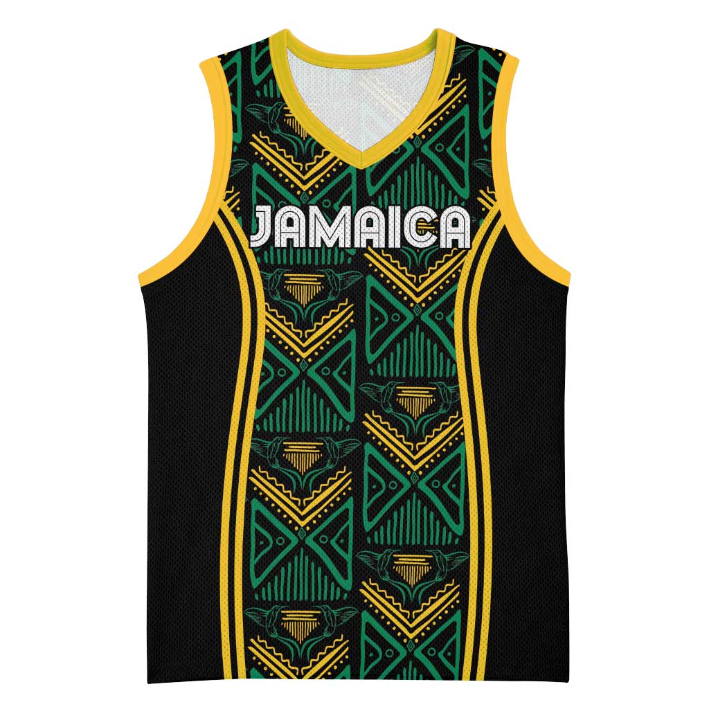 Afro-Jamaica Custom Basketball Jersey Reggae Boyz Ethnic Motifs LT7