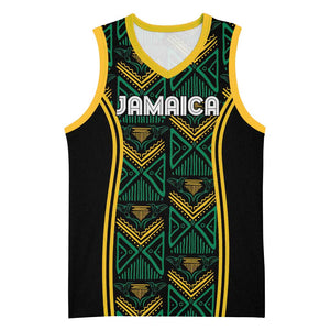 Afro-Jamaica Custom Basketball Jersey Reggae Boyz Ethnic Motifs LT7