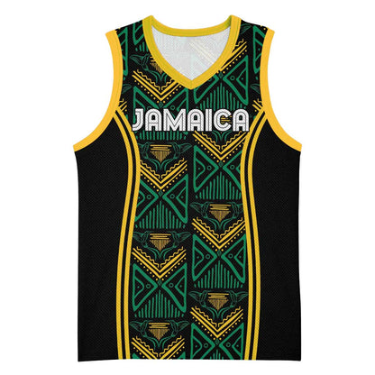 Afro-Jamaica Custom Basketball Jersey Reggae Boyz Ethnic Motifs LT7