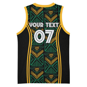 Afro-Jamaica Custom Basketball Jersey Reggae Boyz Ethnic Motifs LT7