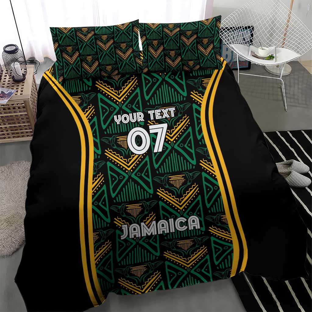 Afro-Jamaica Custom Bedding Set Reggae Boyz Ethnic Motifs