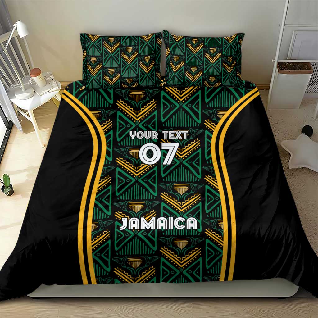 Afro-Jamaica Custom Bedding Set Reggae Boyz Ethnic Motifs