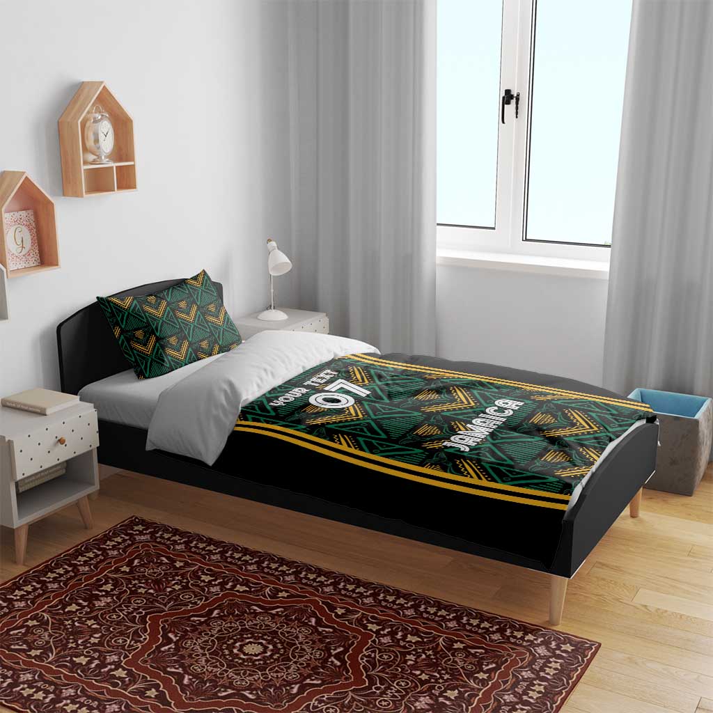 Afro-Jamaica Custom Bedding Set Reggae Boyz Ethnic Motifs
