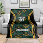 Afro-Jamaica Custom Blanket Reggae Boyz Ethnic Motifs