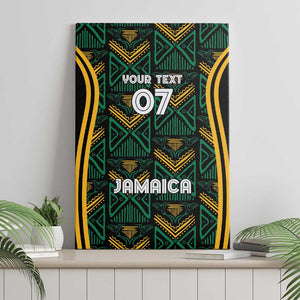Afro-Jamaica Custom Canvas Wall Art Reggae Boyz Ethnic Motifs