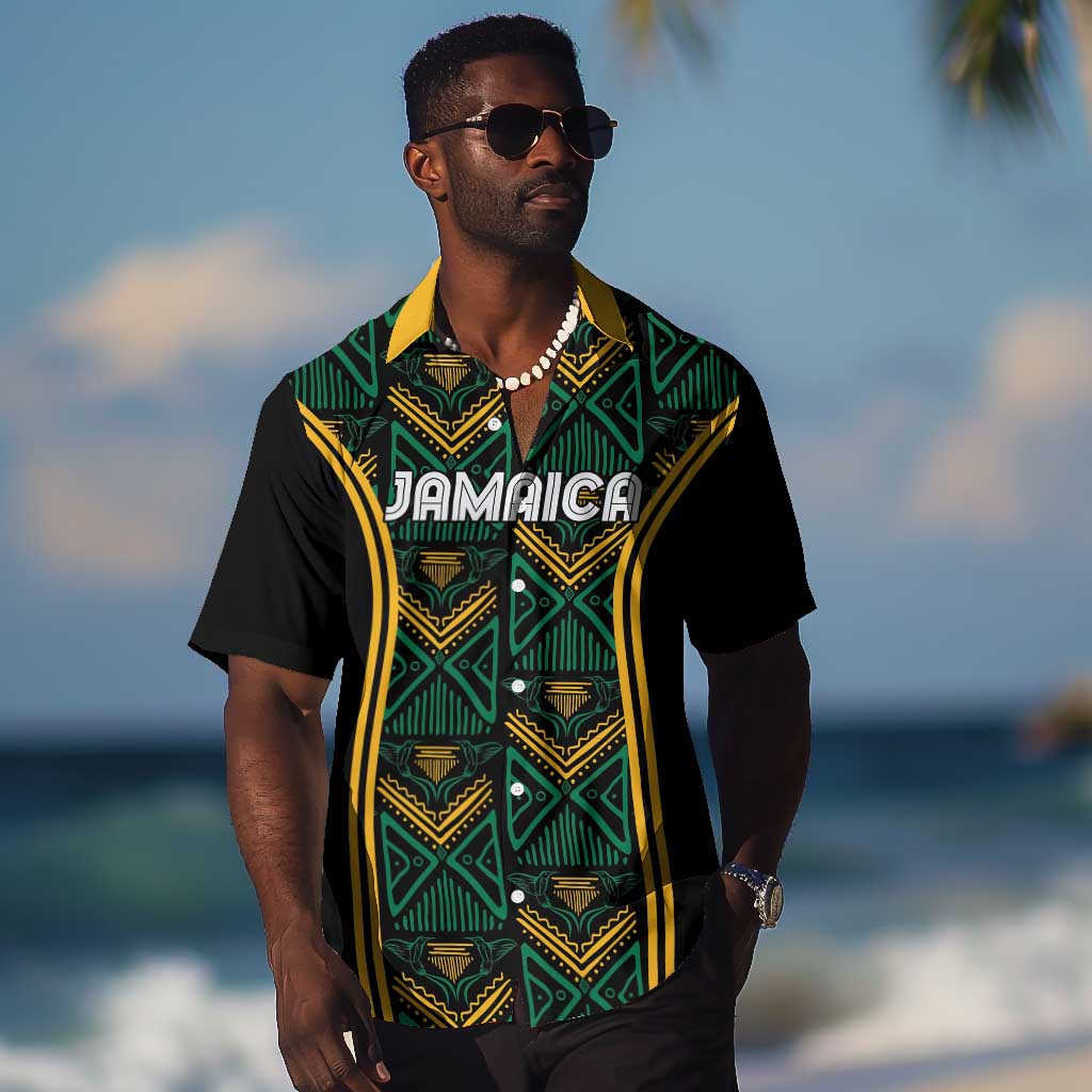 Afro-Jamaica Custom Hawaiian Shirt Reggae Boyz Ethnic Motifs