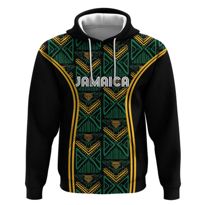Afro-Jamaica Custom Hoodie Reggae Boyz Ethnic Motifs