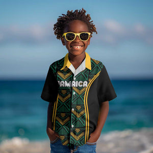 Afro-Jamaica Custom Kid Hawaiian Shirt Reggae Boyz Ethnic Motifs