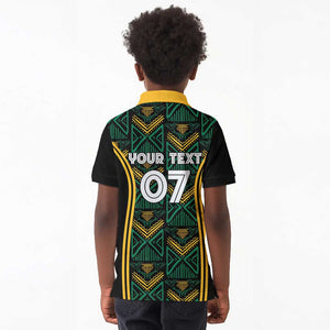 Afro-Jamaica Custom Kid Polo Shirt Reggae Boyz Ethnic Motifs