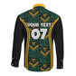 Afro-Jamaica Custom Long Sleeve Button Shirt Reggae Boyz Ethnic Motifs