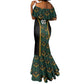 Afro-Jamaica Custom Mermaid Dress Reggae Boyz Ethnic Motifs