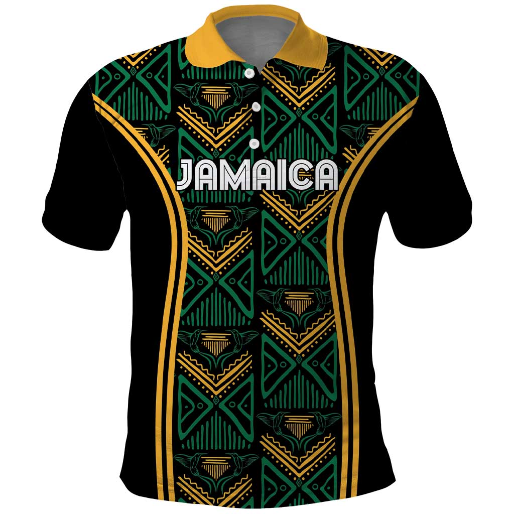 Afro-Jamaica Custom Polo Shirt Reggae Boyz Ethnic Motifs