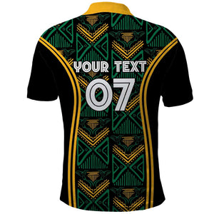 Afro-Jamaica Custom Polo Shirt Reggae Boyz Ethnic Motifs