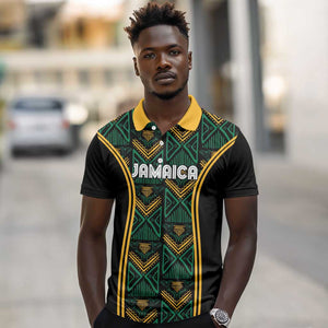 Afro-Jamaica Custom Polo Shirt Reggae Boyz Ethnic Motifs