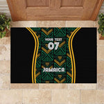 Afro-Jamaica Custom Rubber Doormat Reggae Boyz Ethnic Motifs