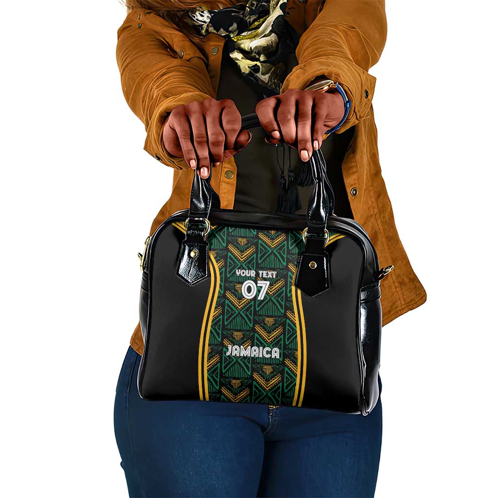 Afro-Jamaica Custom Shoulder Handbag Reggae Boyz Ethnic Motifs