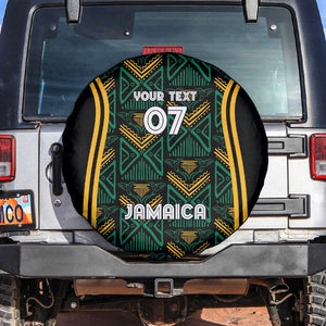 Afro-Jamaica Custom Spare Tire Cover Reggae Boyz Ethnic Motifs
