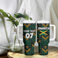 Afro-Jamaica Custom Tumbler With Handle Reggae Boyz Ethnic Motifs