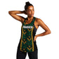 Afro-Jamaica Custom Women Racerback Tank Reggae Boyz Ethnic Motifs