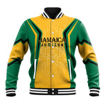 Afro-Jamaica Custom Baseball Jacket Golden Ethnic Motifs