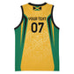 Afro-Jamaica Custom Basketball Jersey Golden Ethnic Motifs LT7