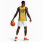 Afro-Jamaica Custom Basketball Jersey Golden Ethnic Motifs LT7