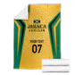 Afro-Jamaica Custom Blanket Golden Ethnic Motifs