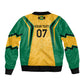 Afro-Jamaica Custom Bomber Jacket Golden Ethnic Motifs