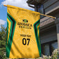 Afro-Jamaica Custom Garden Flag Golden Ethnic Motifs