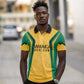Afro-Jamaica Custom Polo Shirt Golden Ethnic Motifs