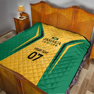 Afro-Jamaica Custom Quilt Golden Ethnic Motifs