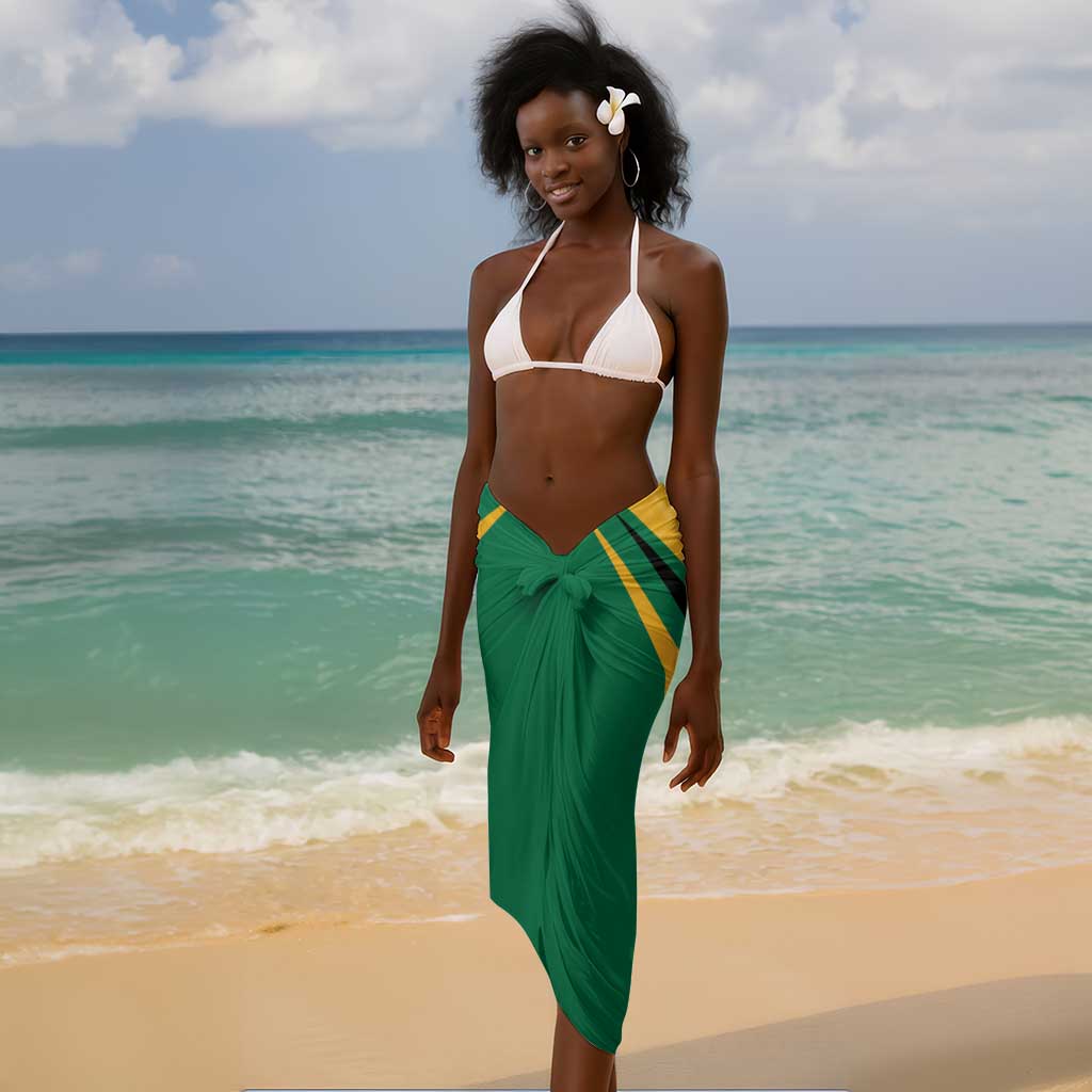 Afro-Jamaica Custom Sarong Golden Ethnic Motifs