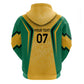 Afro-Jamaica Custom Zip Hoodie Golden Ethnic Motifs