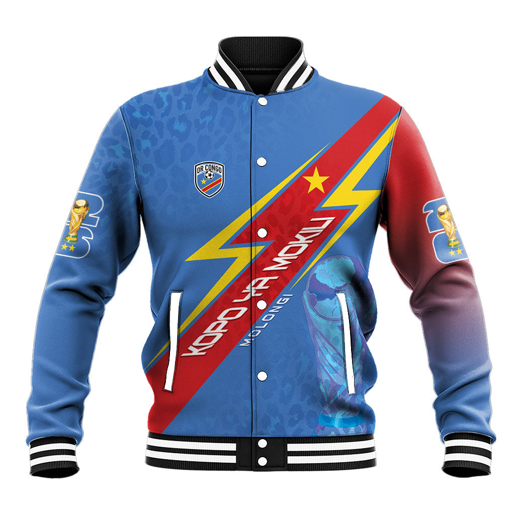 DR Congo 2026 Kopo ya Mokili Custom Baseball Jacket Leopards Making History