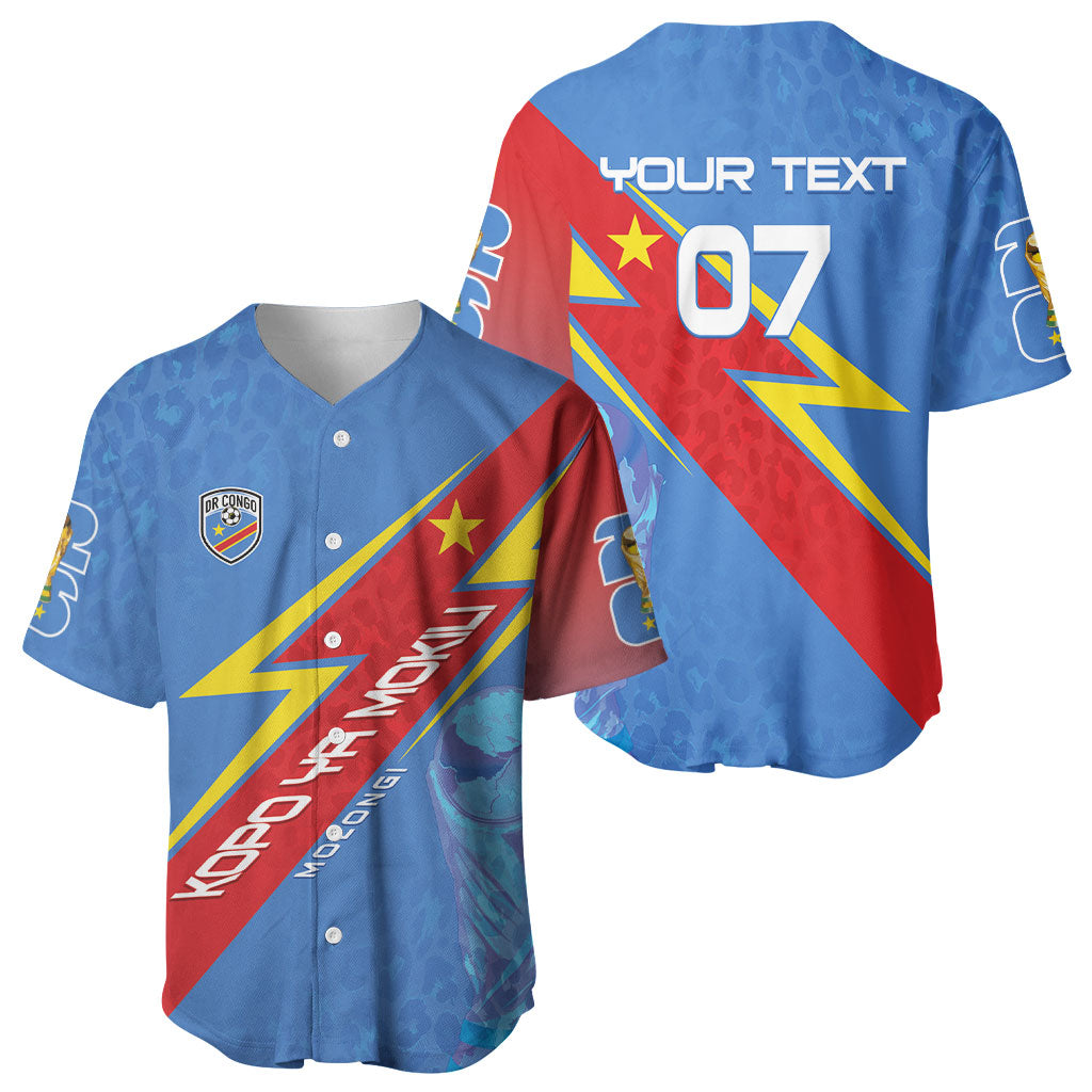 DR Congo 2026 Kopo ya Mokili Custom Baseball Jersey Leopards Making History