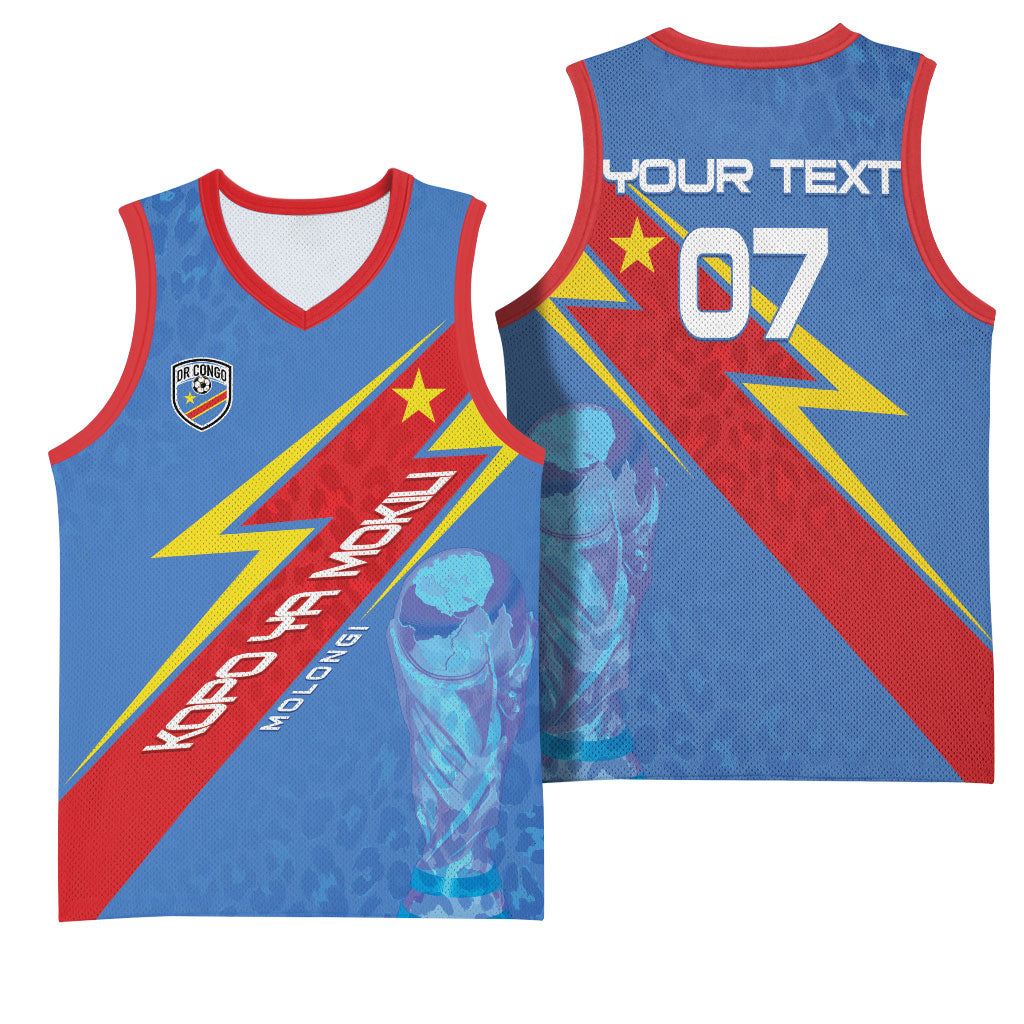 DR Congo 2026 Kopo ya Mokili Custom Basketball Jersey Leopards Making History