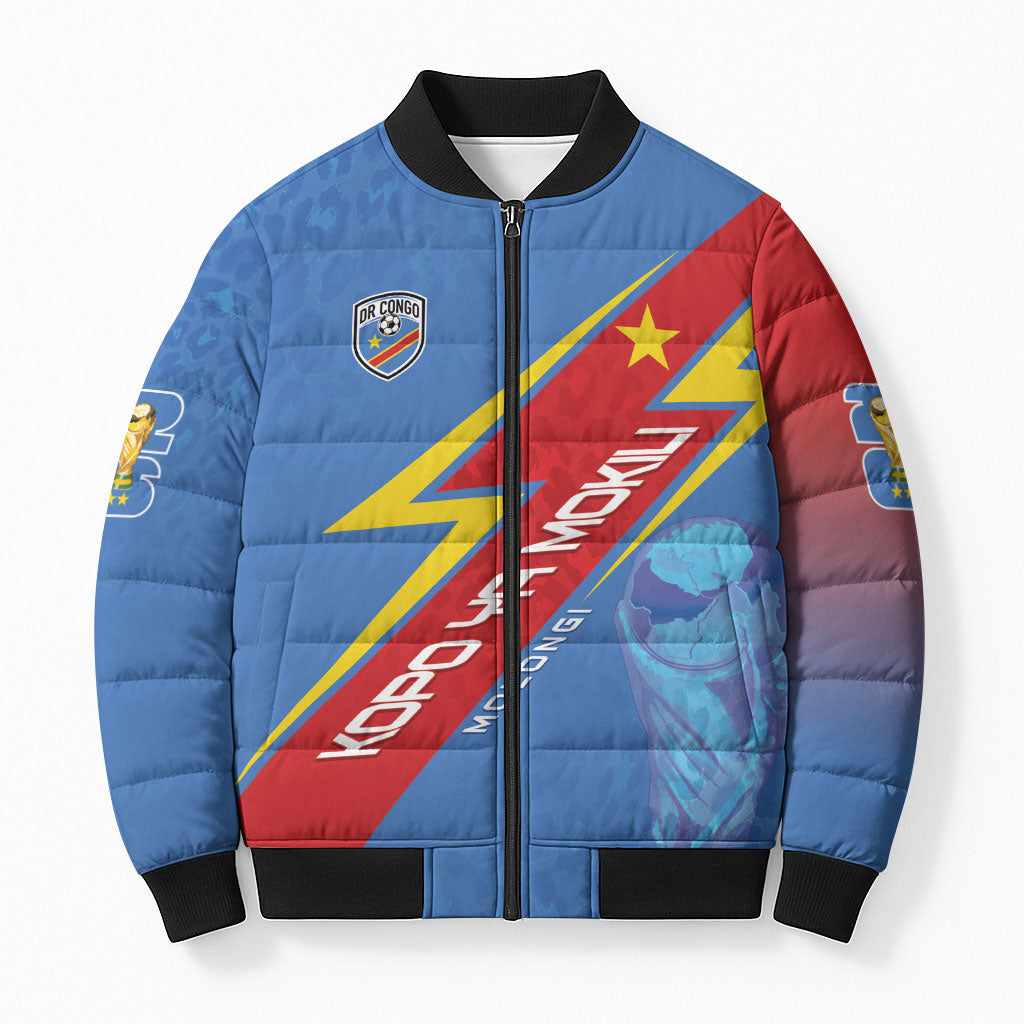 DR Congo 2026 Kopo ya Mokili Custom Bomber Puffer Jacket Leopards Making History