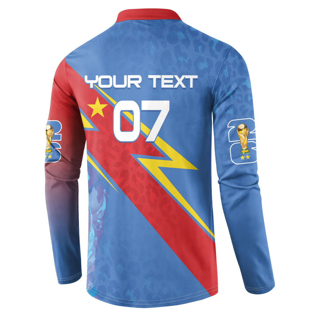 DR Congo 2026 Kopo ya Mokili Custom Button Sweatshirt Leopards Making History